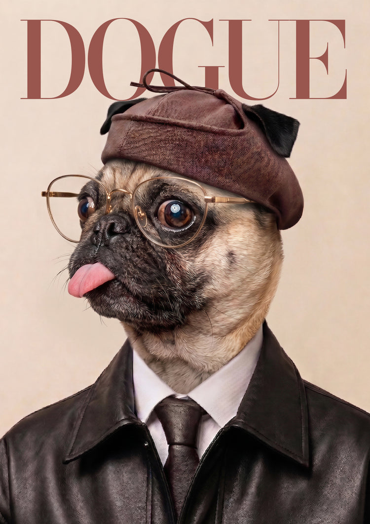 A customer's personalised DOGUE dog portrait