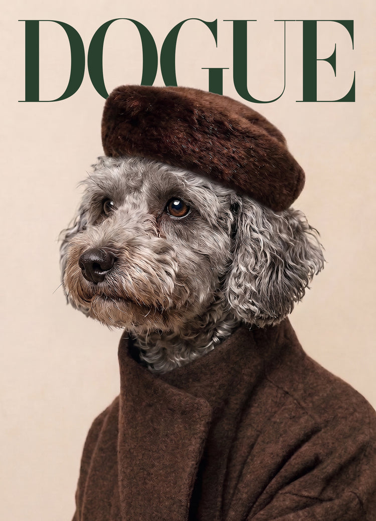A customer's personalised DOGUE dog portrait