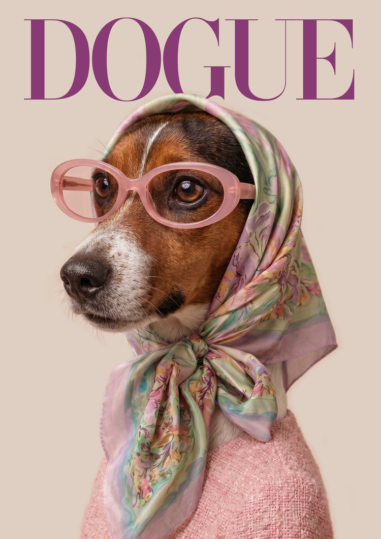 A customer's personalised DOGUE dog portrait