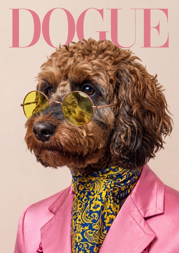 A customer's personalised DOGUE dog portrait