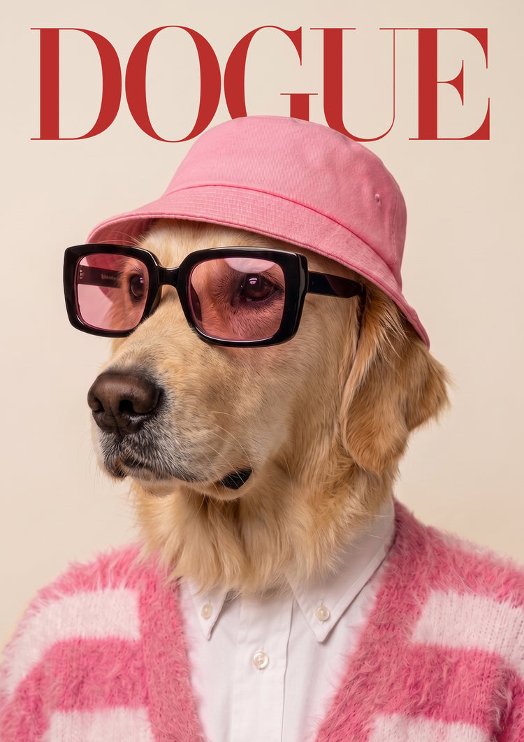 A customer's personalised DOGUE dog portrait