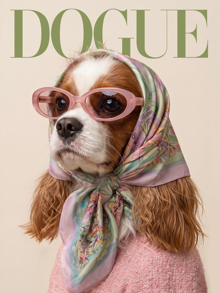 A customer's personalised DOGUE dog portrait