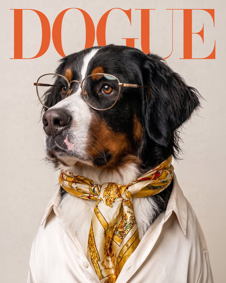 A customer's personalised DOGUE dog portrait