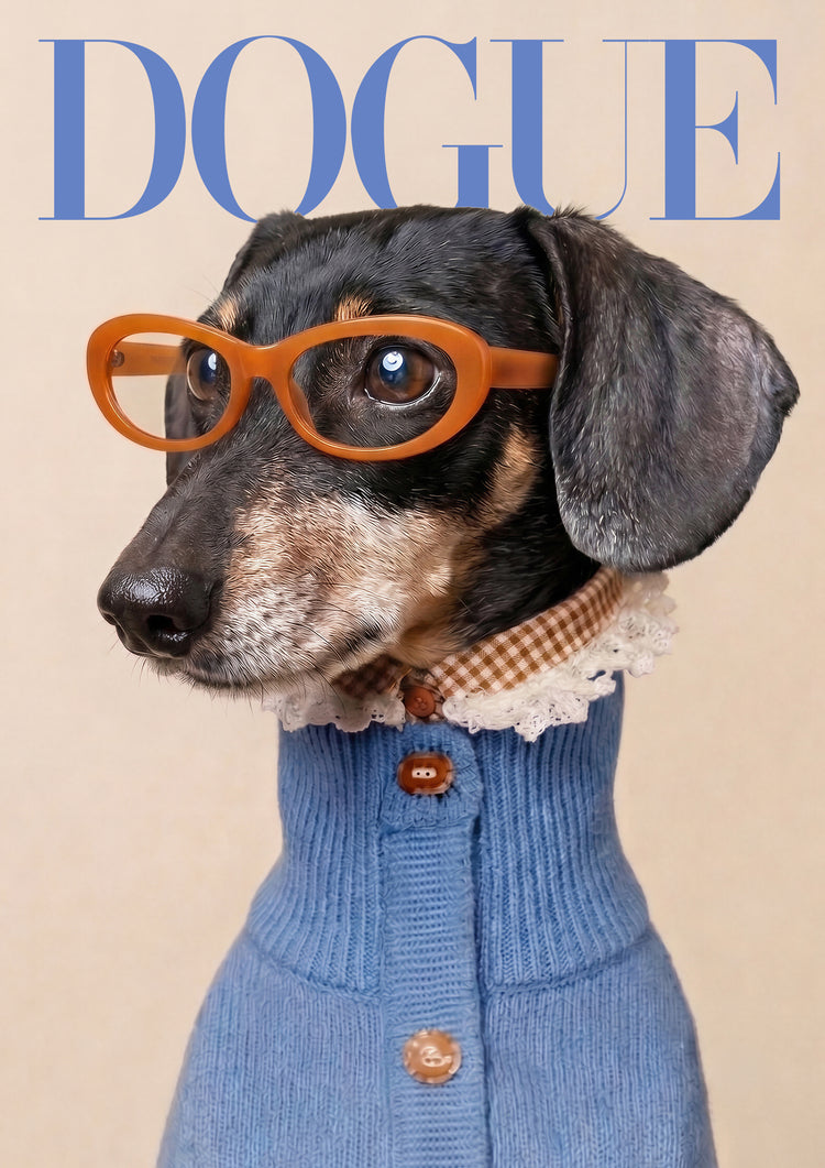 A customer's personalised DOGUE dog portrait