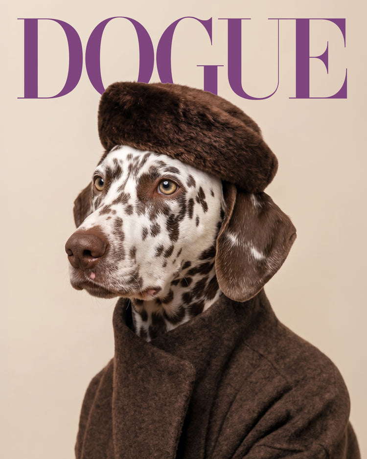 A customer's personalised DOGUE dog portrait