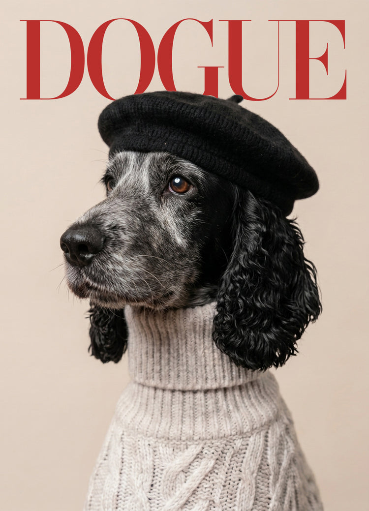 A customer's personalised DOGUE dog portrait