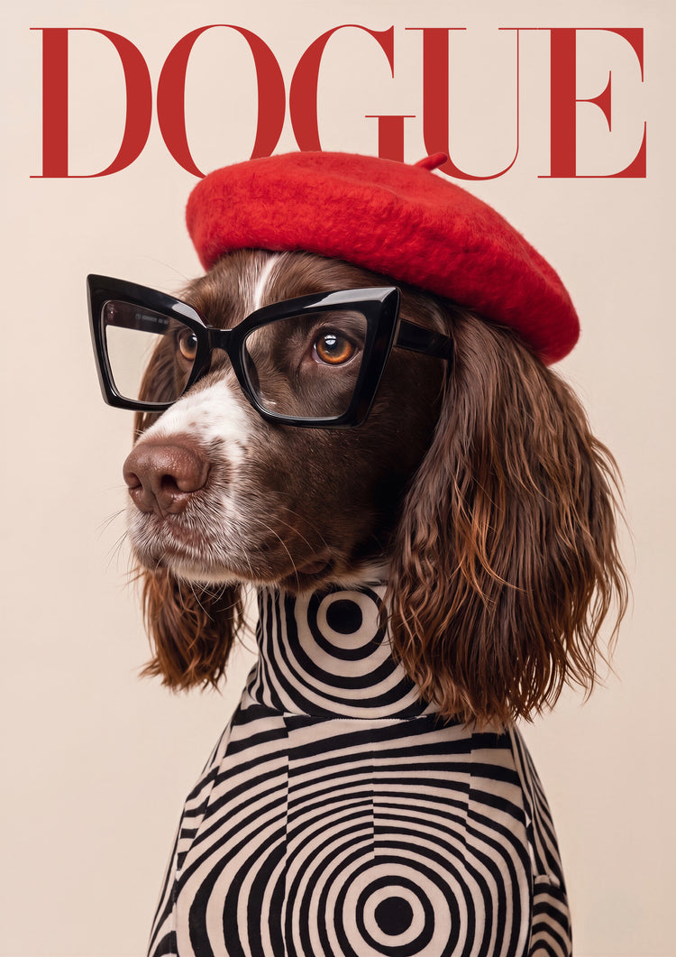A customer's personalised DOGUE dog portrait