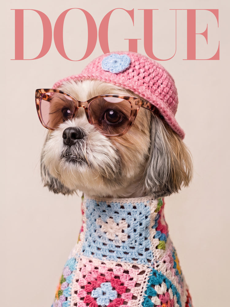 A customer's personalised DOGUE dog portrait