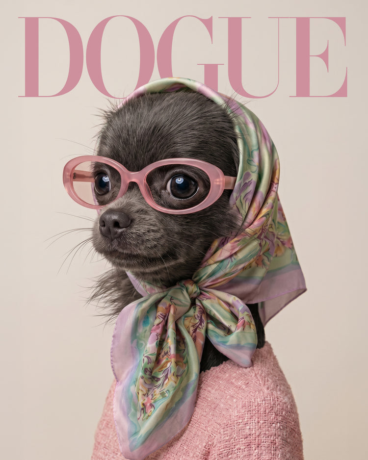A customer's personalised DOGUE dog portrait