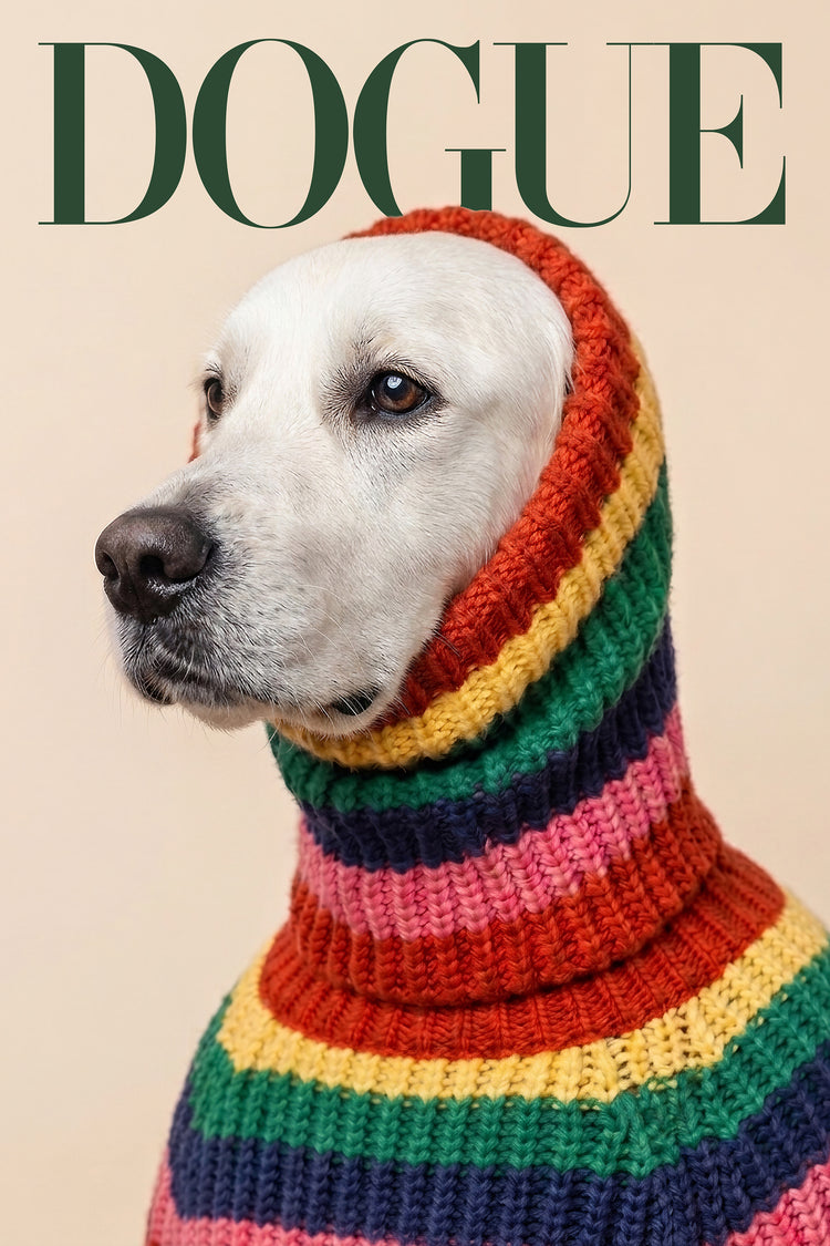A customer's personalised DOGUE dog portrait